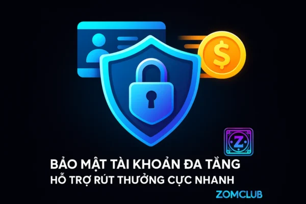 Bảo mật tài khoản đa tầng, hỗ trợ rút thưởng cực nhanh tại ZomClub